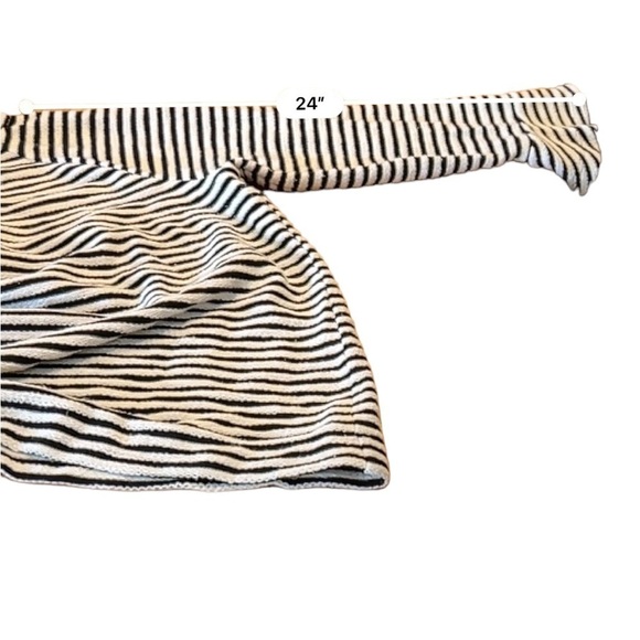 LOFT Black and White Striped Mock Turtleneck Pullover Top Size Extra Lar… - Picture 9 of 10